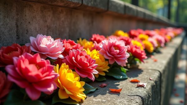 Les solutions de fleurs artificielles pour cimetière résistantes aux intempéries
